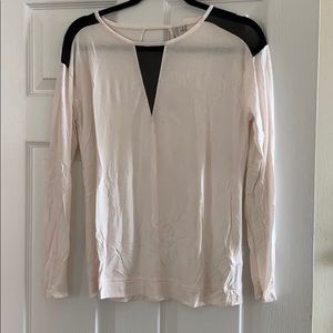 Calvin Klein long sleeved shirt with sheer panels